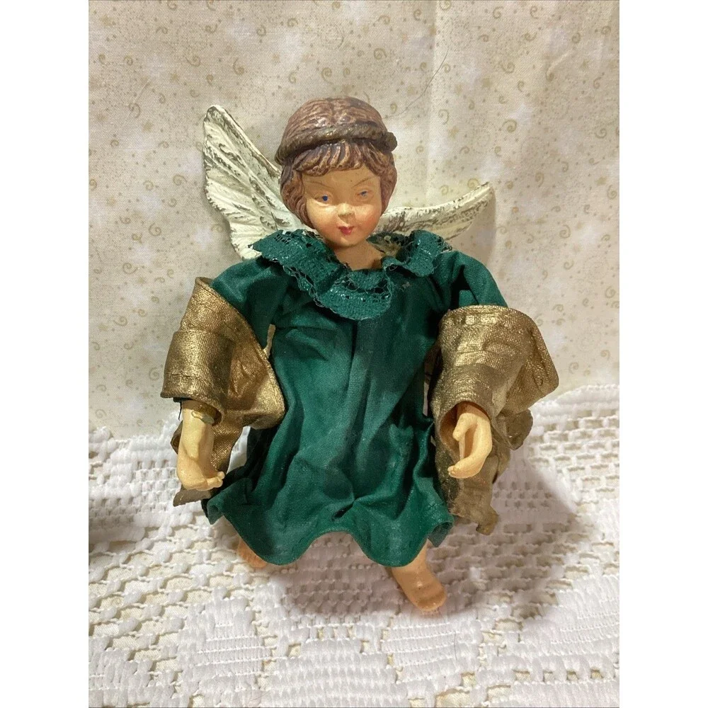 Paper Mache Angel Ornaments Lot Of 3  Style Clothique Valentine's Day Decor